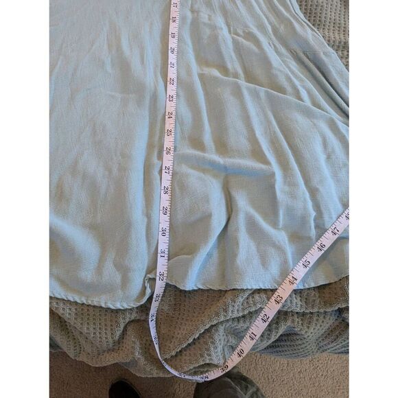 Free People Cold Shoulder Tunic Mini Dress Women's Small Mint Green Rayon - Picture 7 of 8